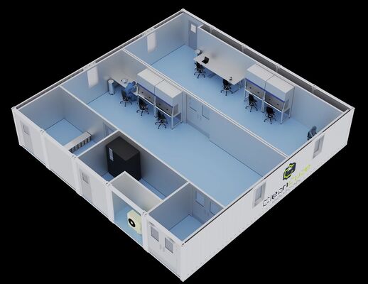 kaufen HUAAO Modernes modulares Reinraum-System ISO 8 schlüsselfertiges Projekt Professioneller vorgefertigter umweltfreundlicher & feuerfester Reinraum Online-Herstellung