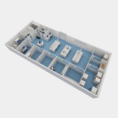 kaufen HUAAO ISO 14644 Klasse 8 Moderne vorgefertigte 50mm Sandwichpaneel modulare Reinraum GMP Werkstatt Krankenhaus Kosmetik Lebensmittel Fabrik Online-Herstellung