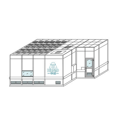 HUAAO OEM Design Moderne Modulare Reinraum Klasse 1000 Reinigung Wasserdicht Feuerdicht Umweltfreundlich Staubfrei Werkstatt